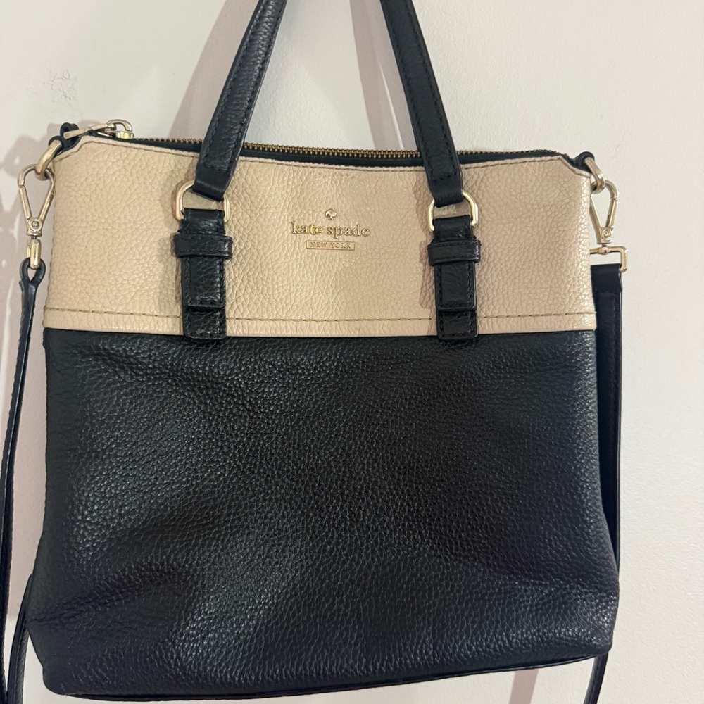 Kate Spade Jackson Street Hayley Color Block Pebbled Leather Satchel